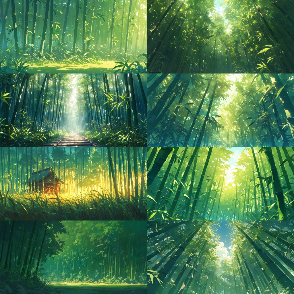 Bamboo Forest 250 background illustrations