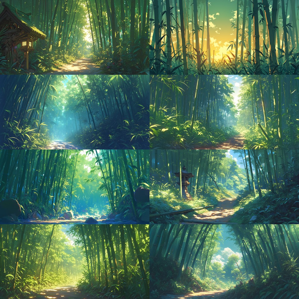 Bamboo Forest 250 background illustrations