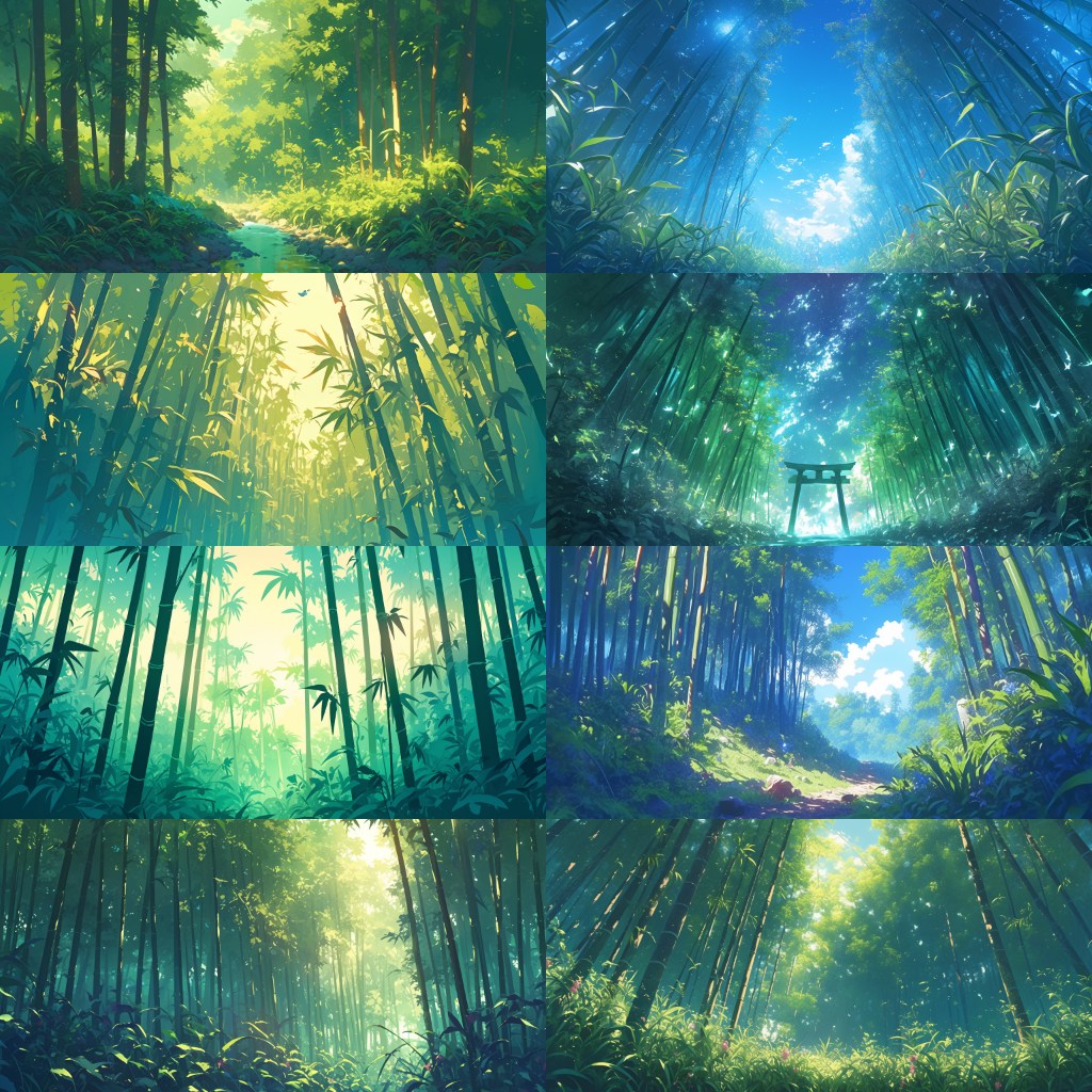 Bamboo Forest 250 background illustrations