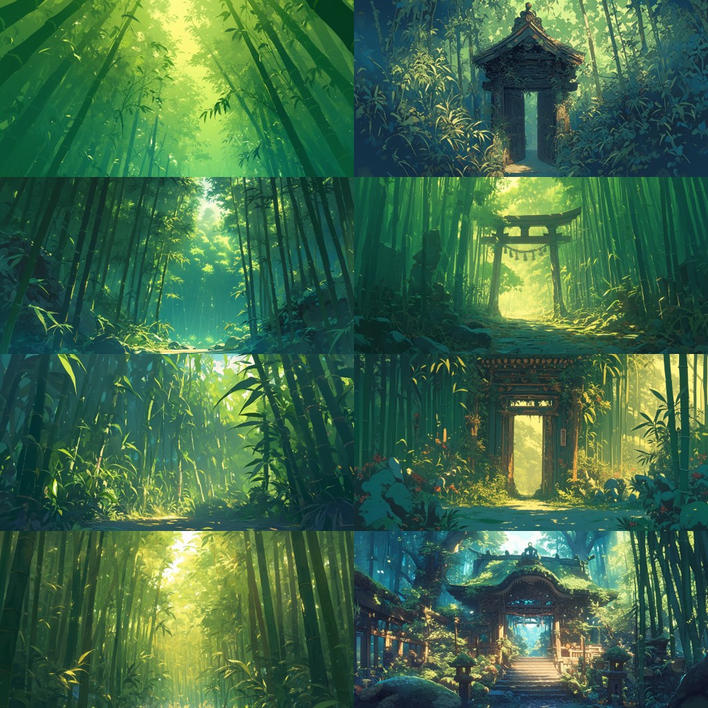 Bamboo Forest 250 background illustrations