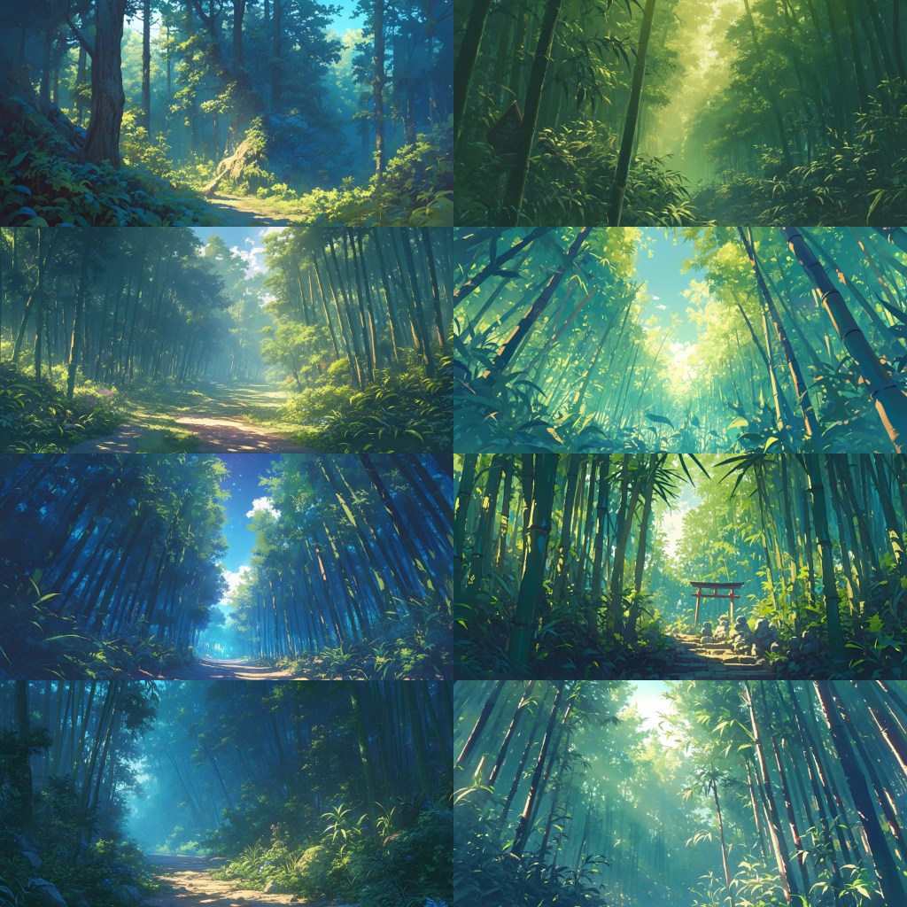 Bamboo Forest 250 background illustrations