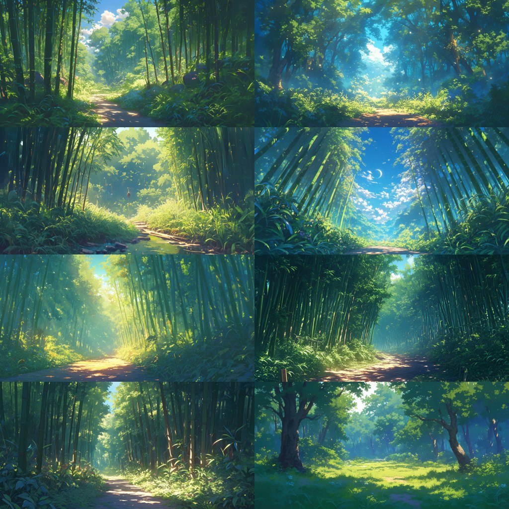 Bamboo Forest 250 background illustrations
