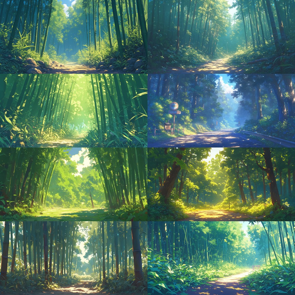 Bamboo Forest 250 background illustrations