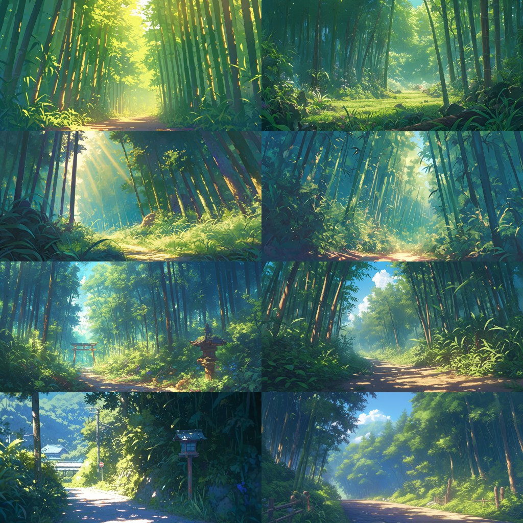 Bamboo Forest 250 background illustrations