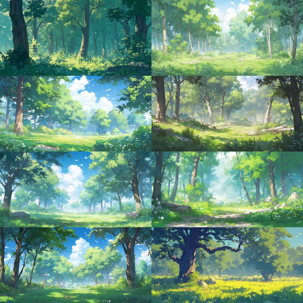 Bamboo Forest 250 background illustrations