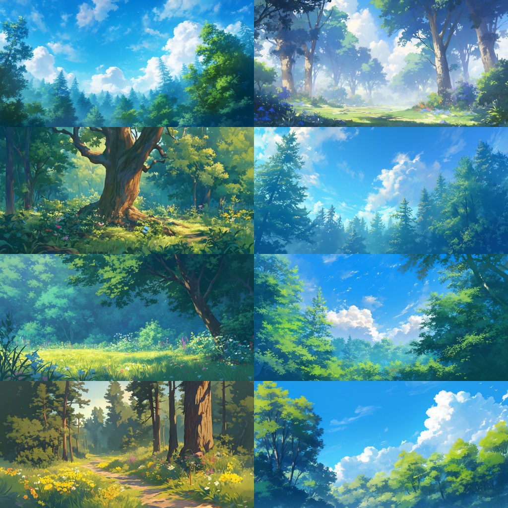 Bamboo Forest 250 background illustrations