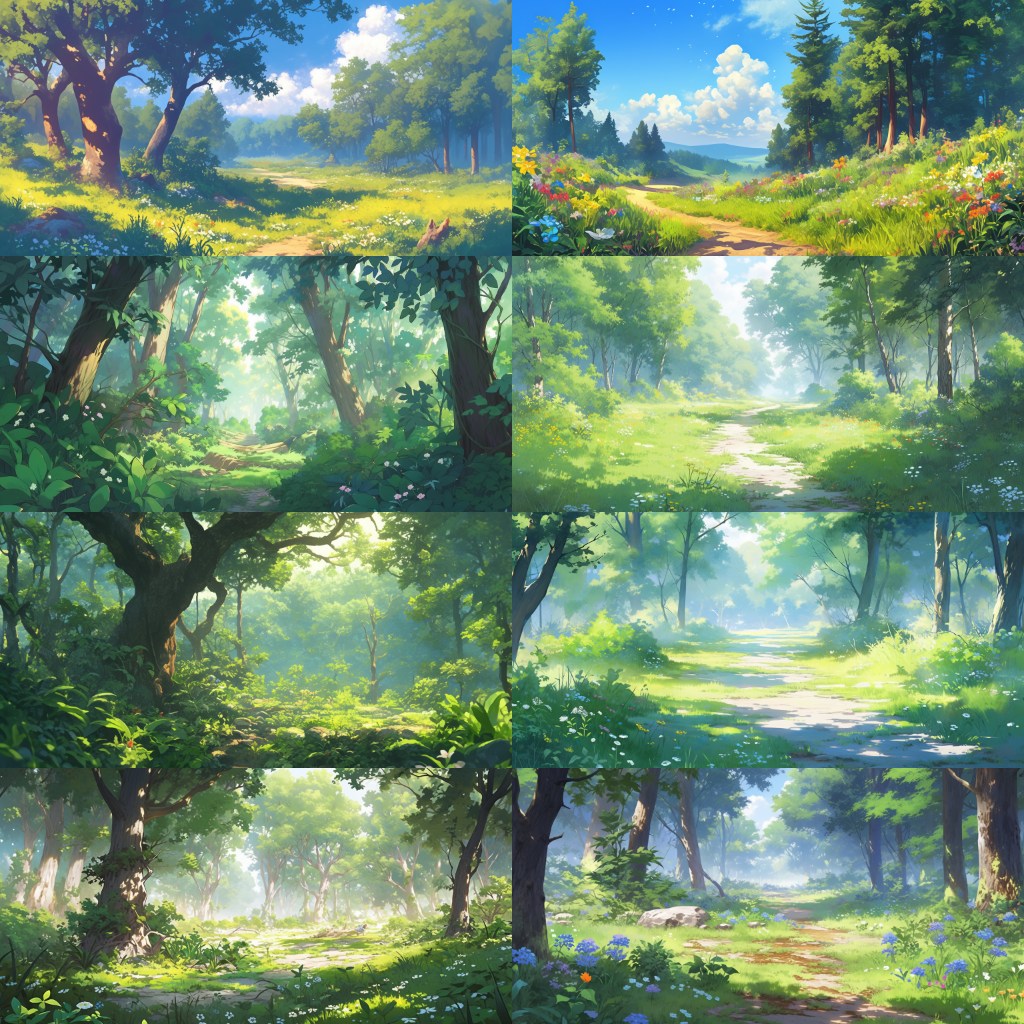 Bamboo Forest 250 background illustrations