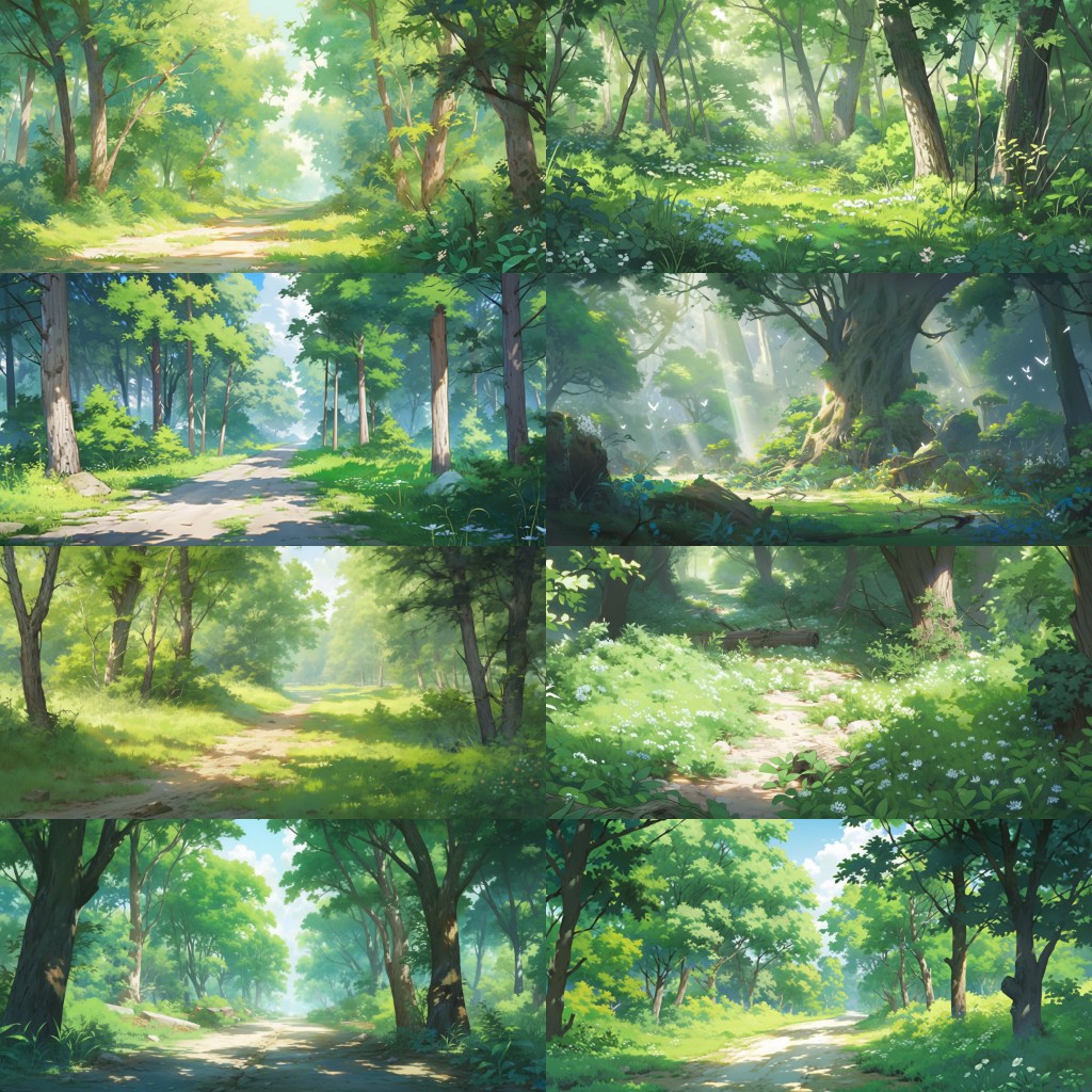 Bamboo Forest 250 background illustrations