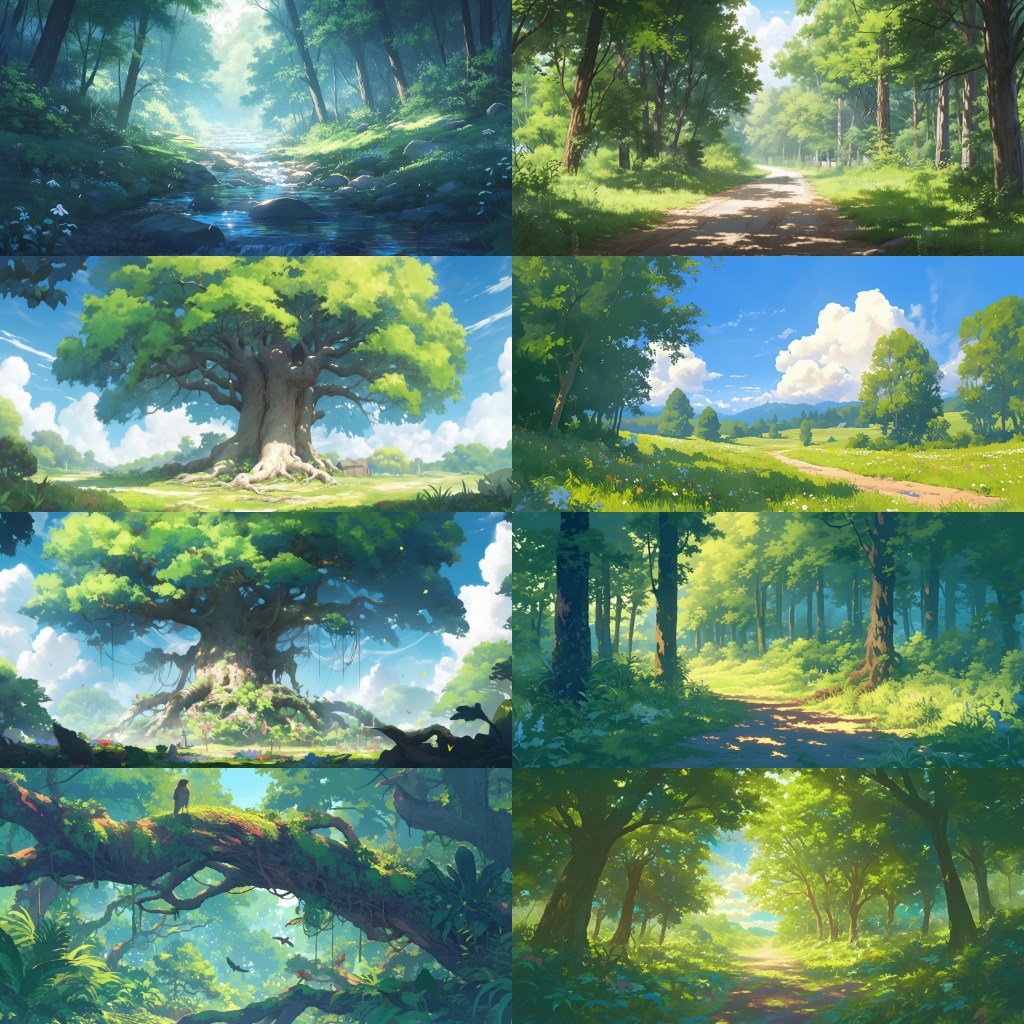 Bamboo Forest 250 background illustrations