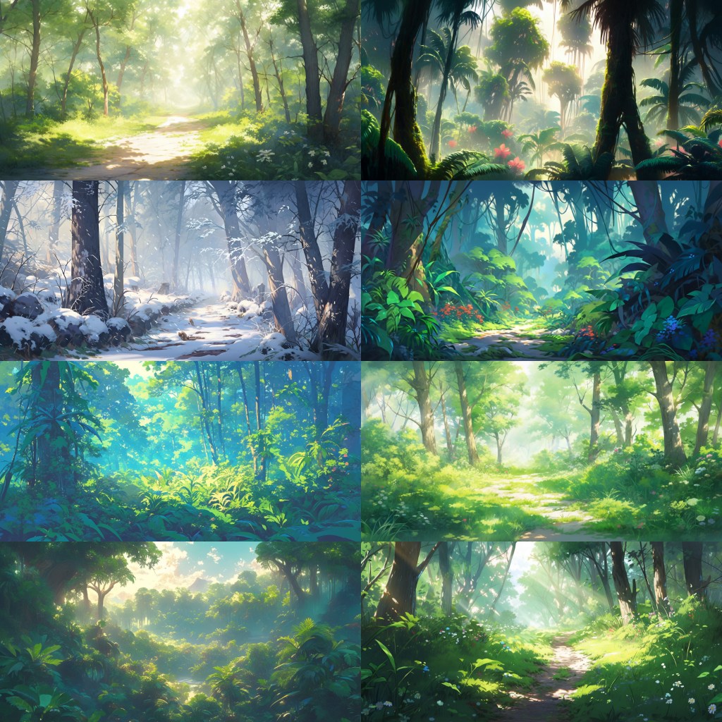 Bamboo Forest 250 background illustrations