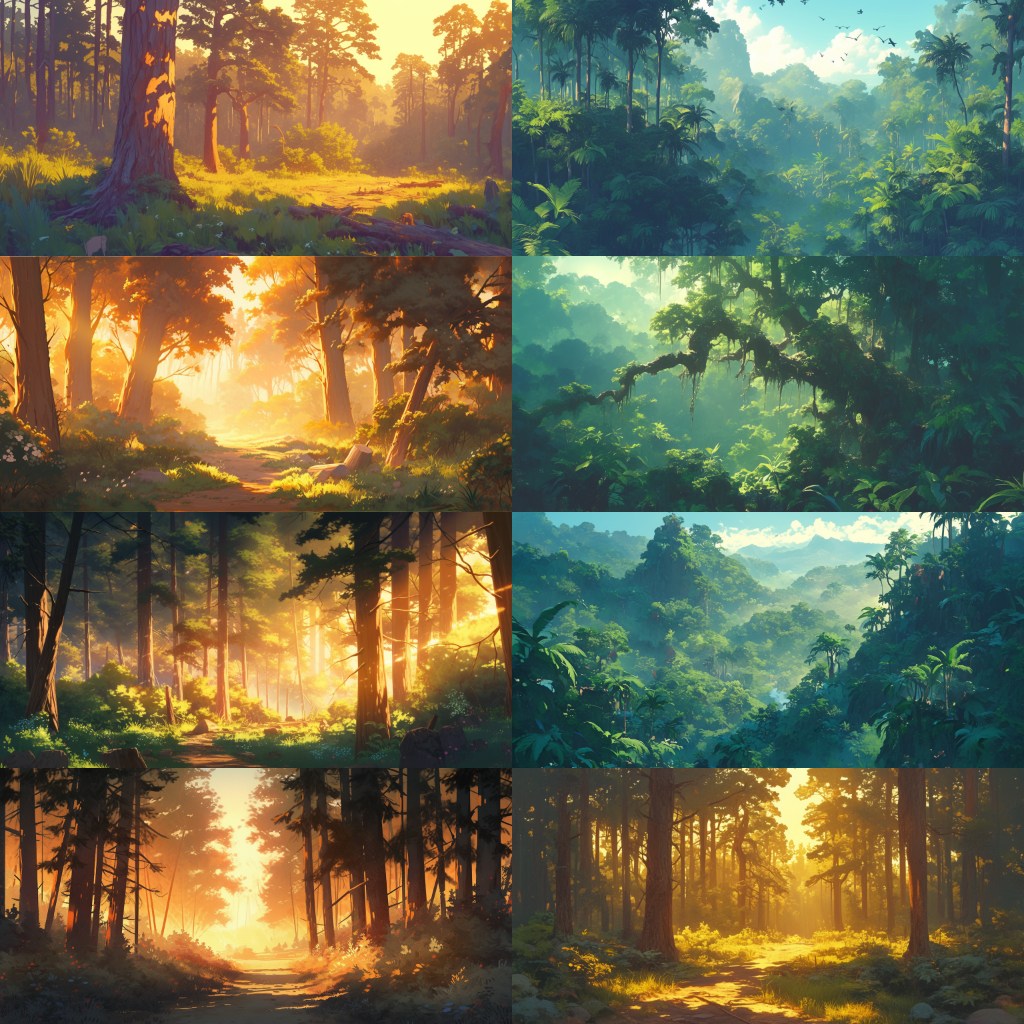 Bamboo Forest 250 background illustrations