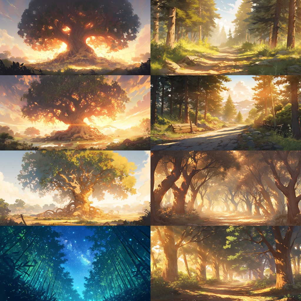 Bamboo Forest 250 background illustrations