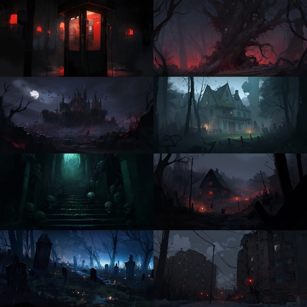 Horror 250 background illustrations