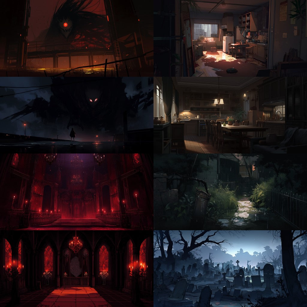 Horror 250 background illustrations