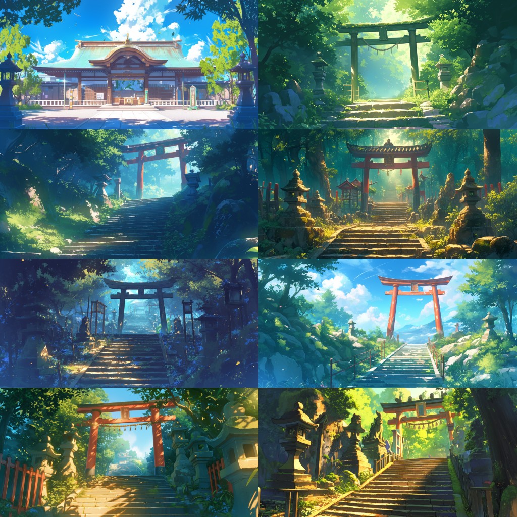 Japanese style 410 background illustrations