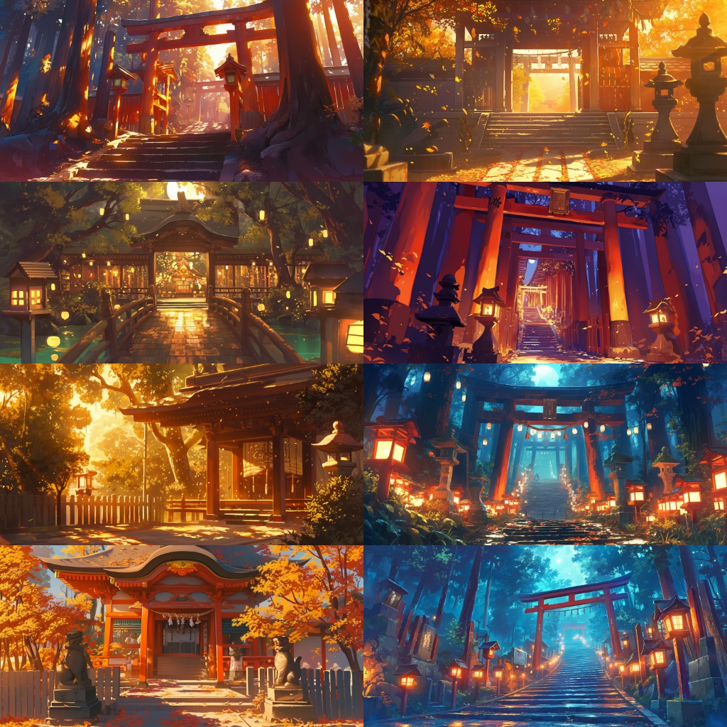 Japanese style 410 background illustrations