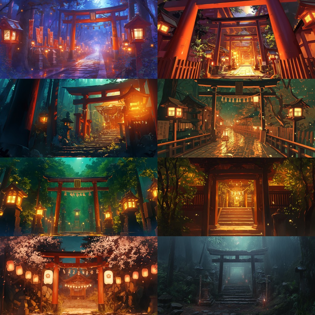 Japanese style 410 background illustrations