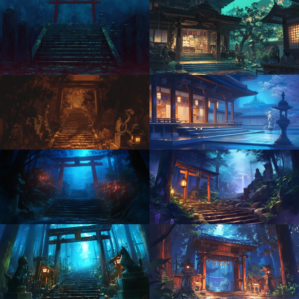 Japanese style 410 background illustrations