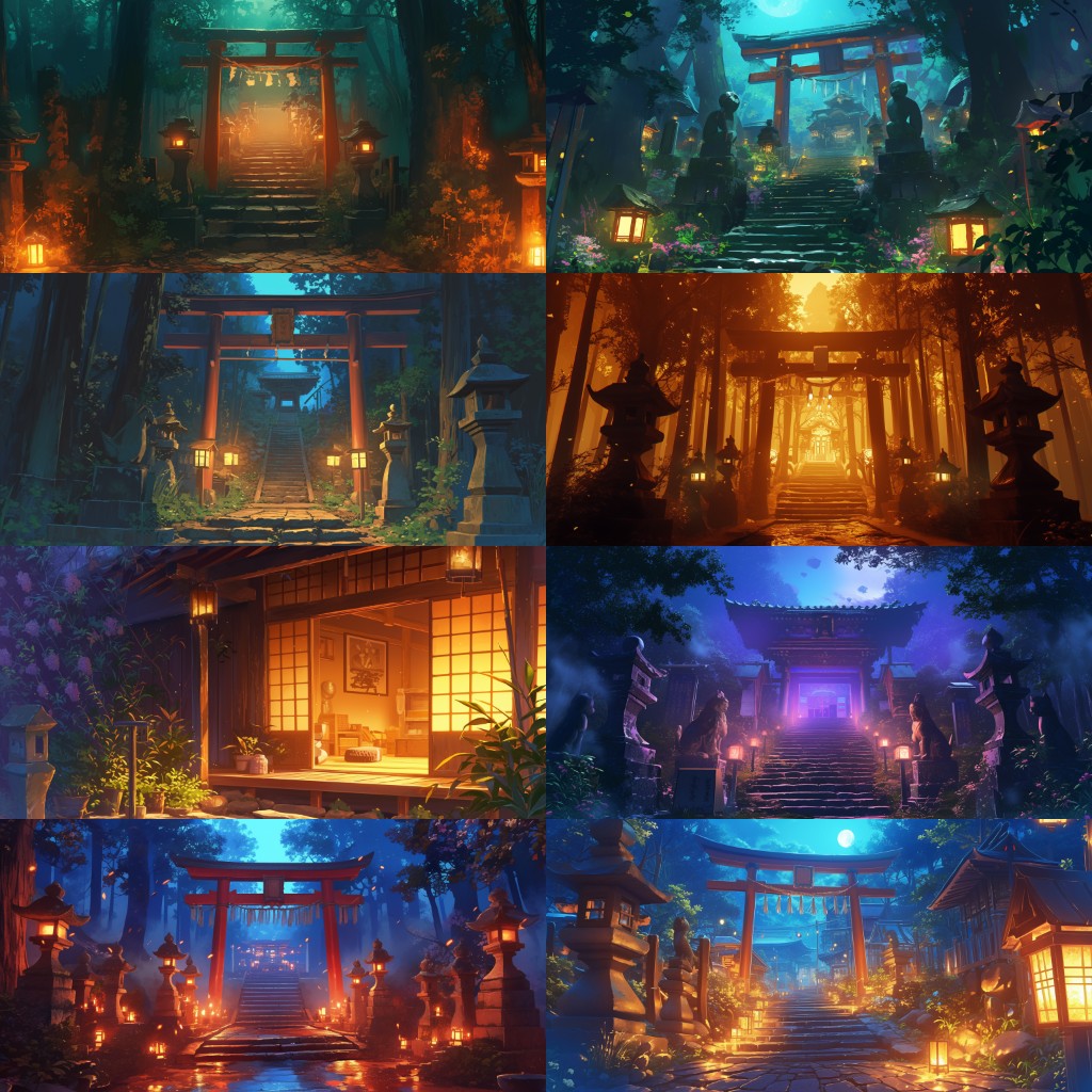 Japanese style 410 background illustrations