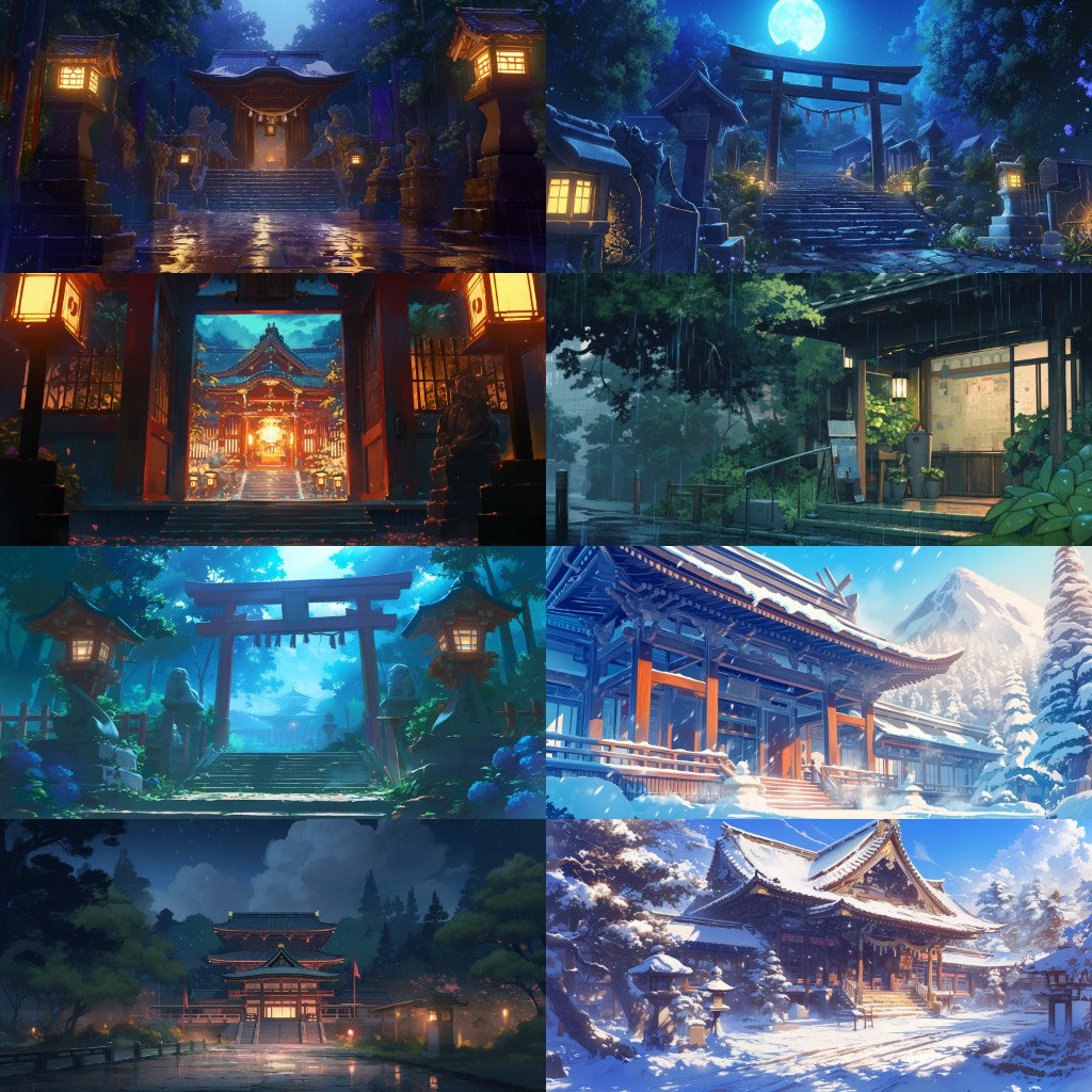 Japanese style 410 background illustrations