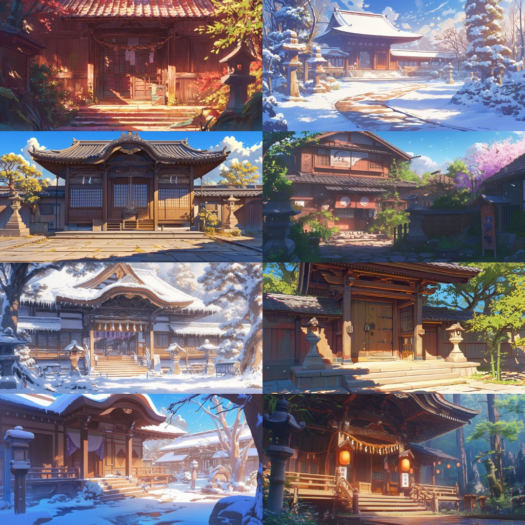 Japanese style 410 background illustrations