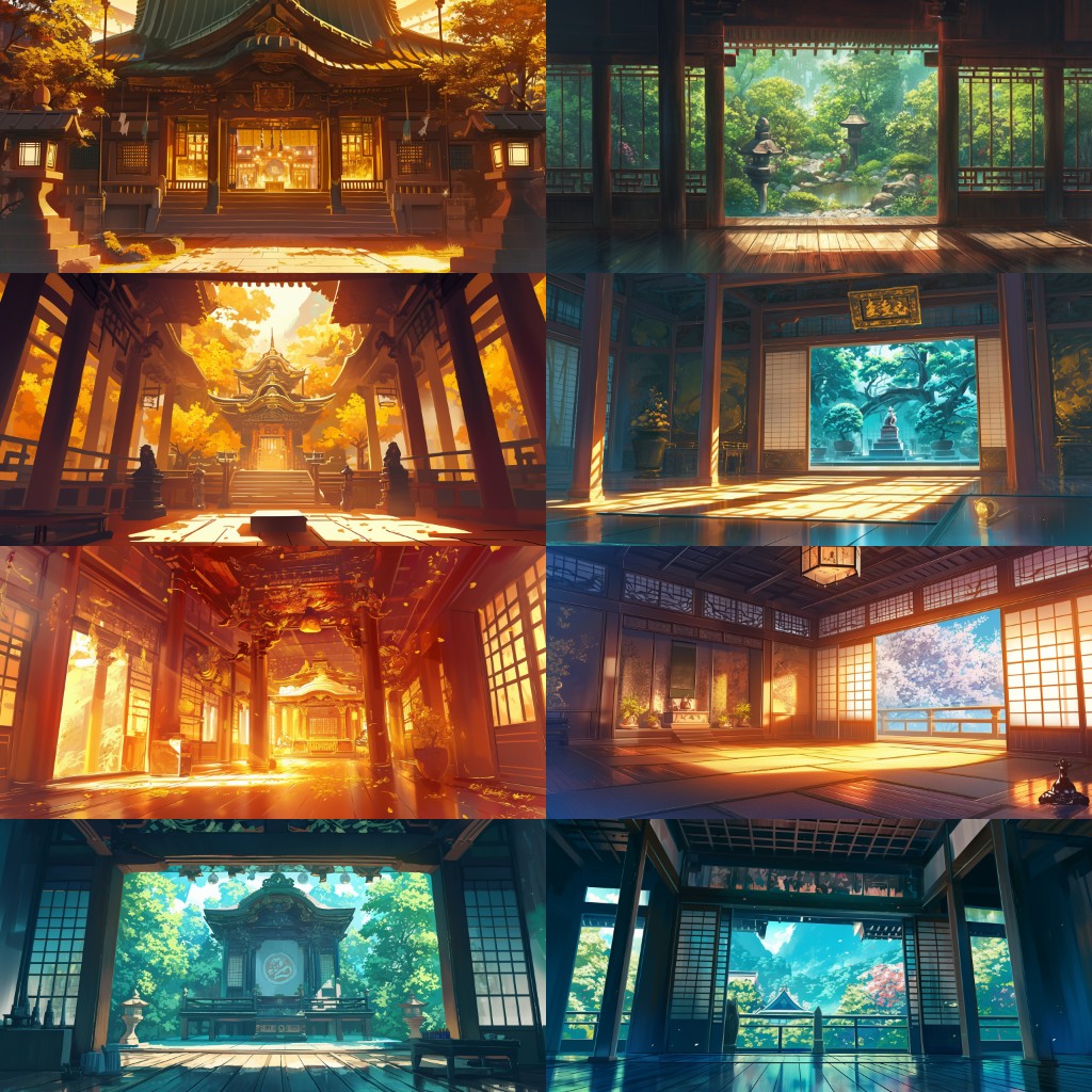 Japanese style 410 background illustrations