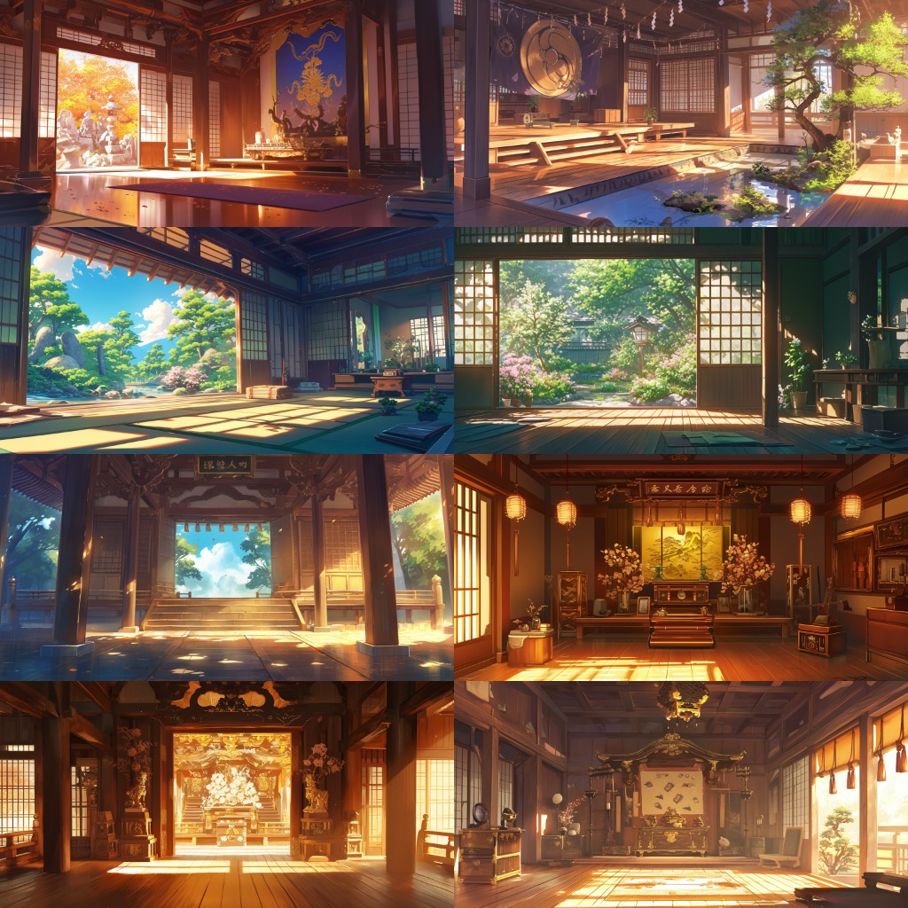 Japanese style 410 background illustrations