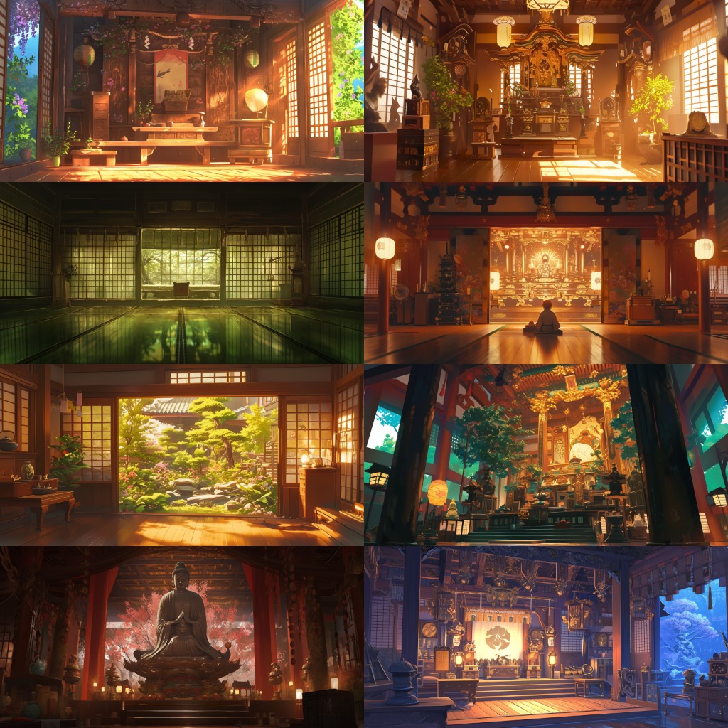Japanese style 410 background illustrations