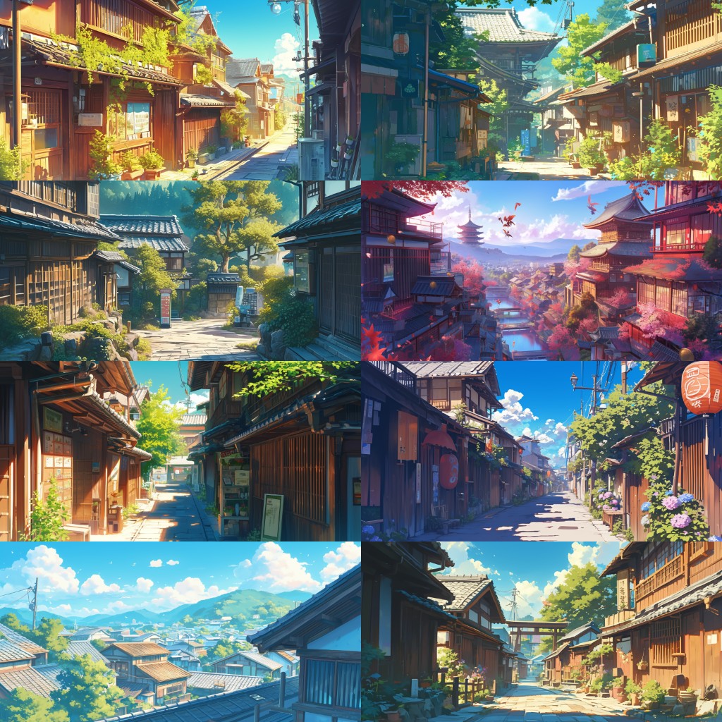 Japanese style 410 background illustrations