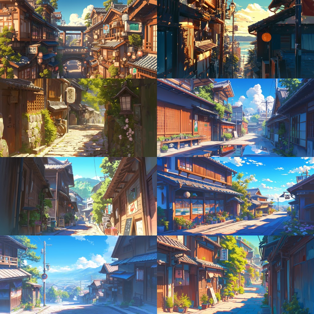 Japanese style 410 background illustrations