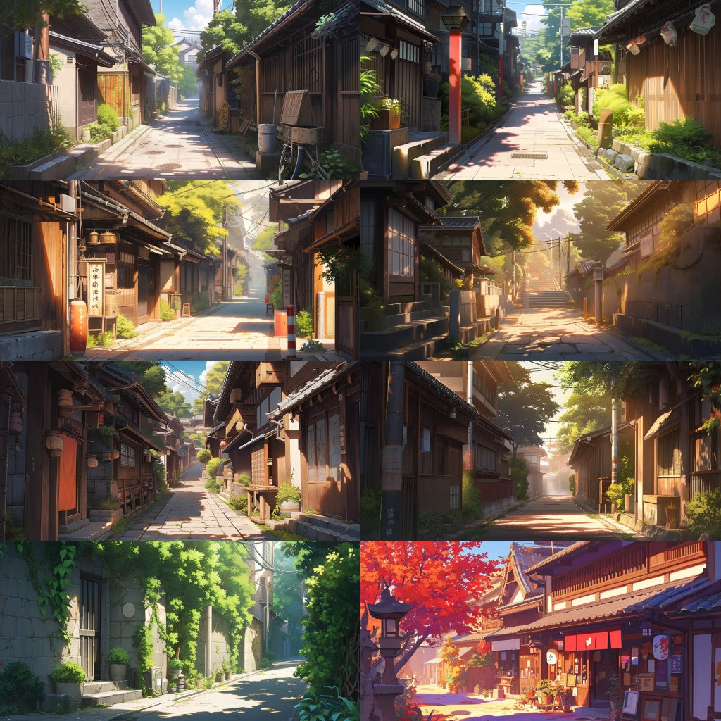 Japanese style 410 background illustrations
