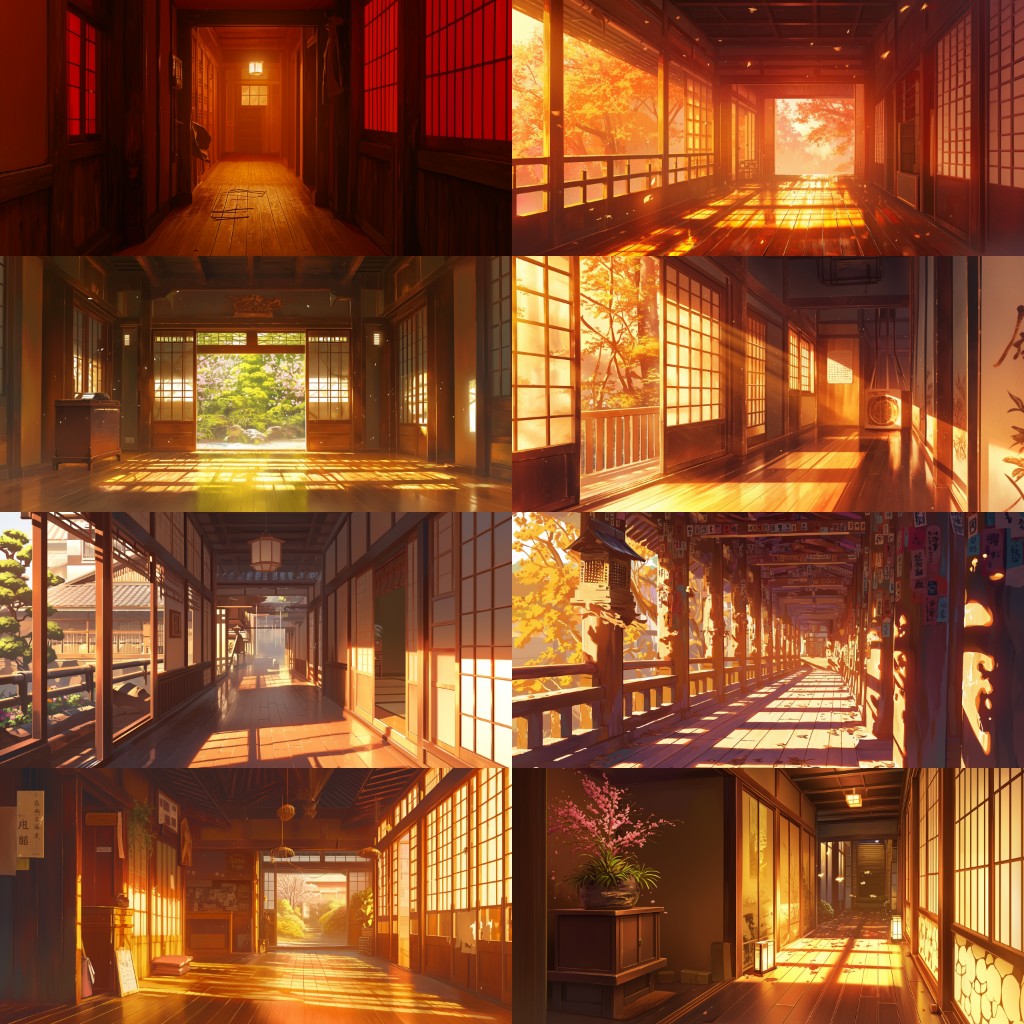 Japanese style 410 background illustrations