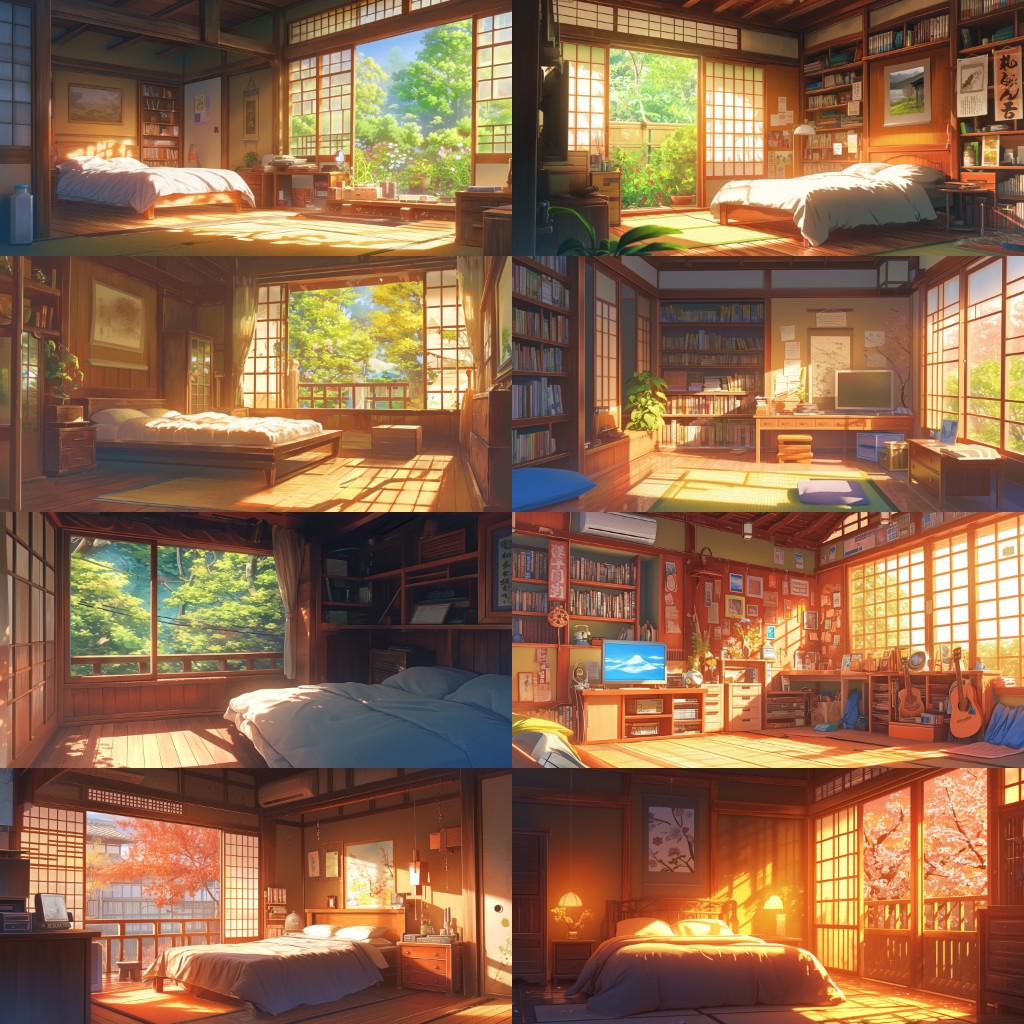 Japanese style 410 background illustrations