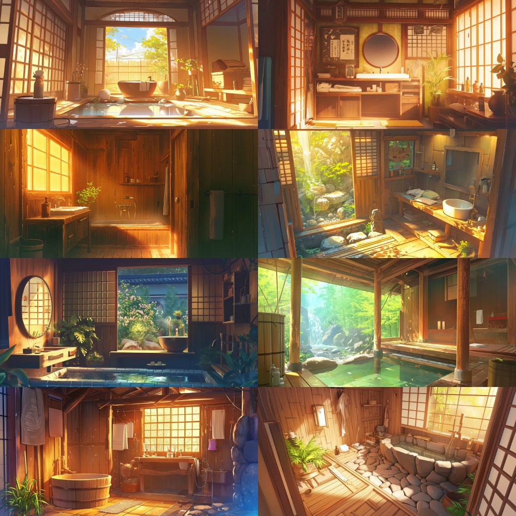 Japanese style 410 background illustrations