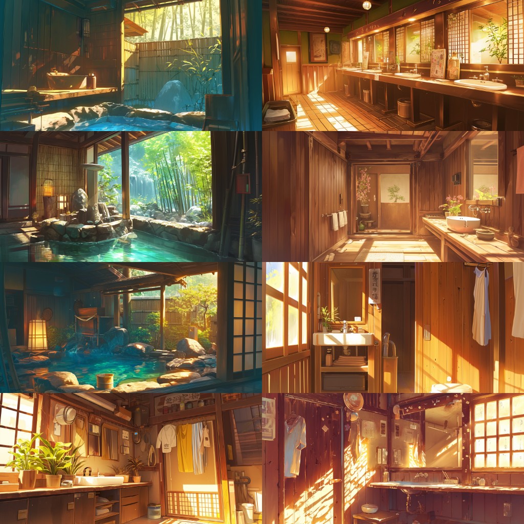Japanese style 410 background illustrations