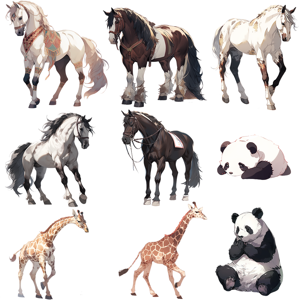 Land animals 50 Illustrations (Transparent PNG)
