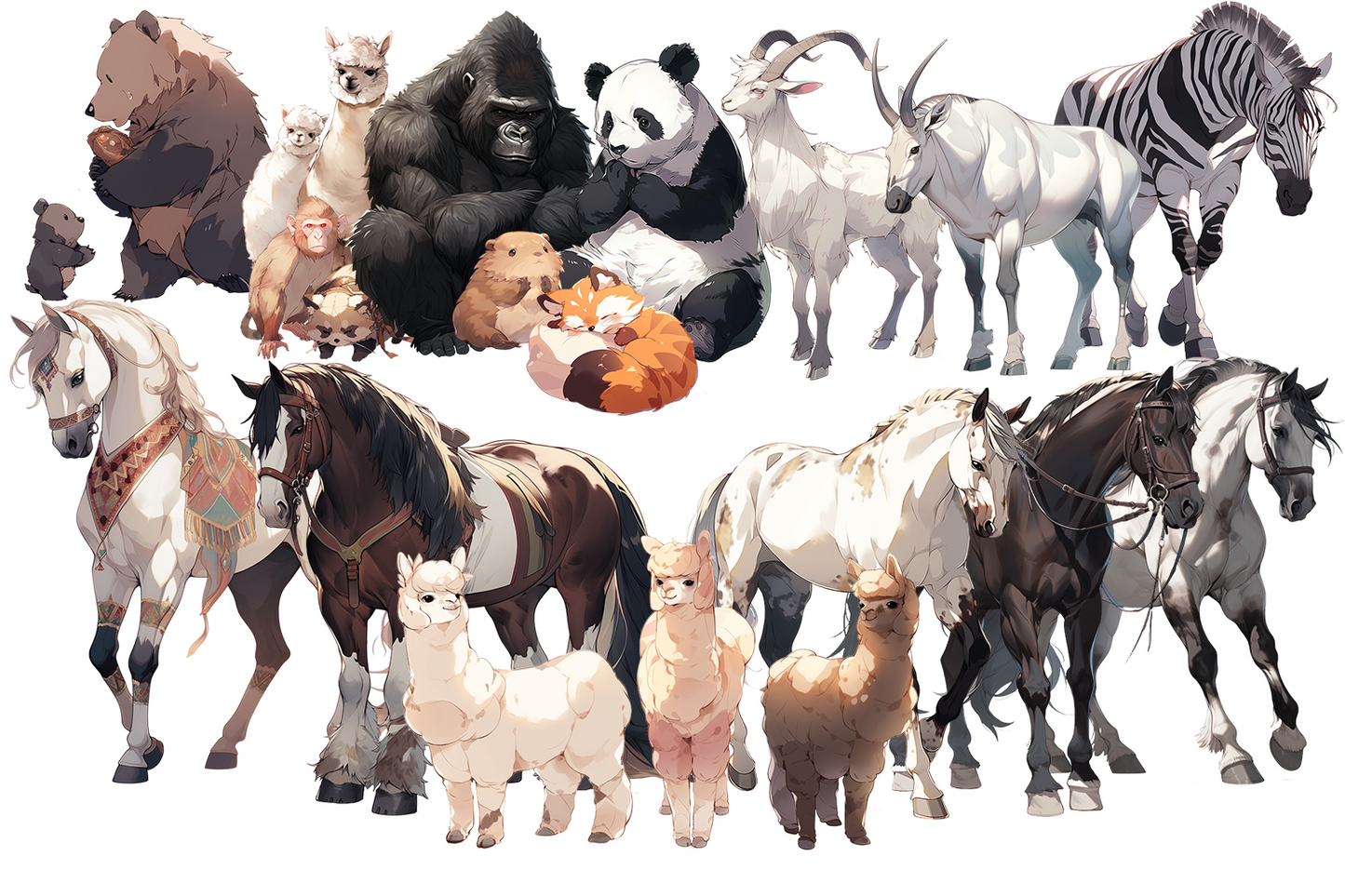 Land animals 50 Illustrations (Transparent PNG)