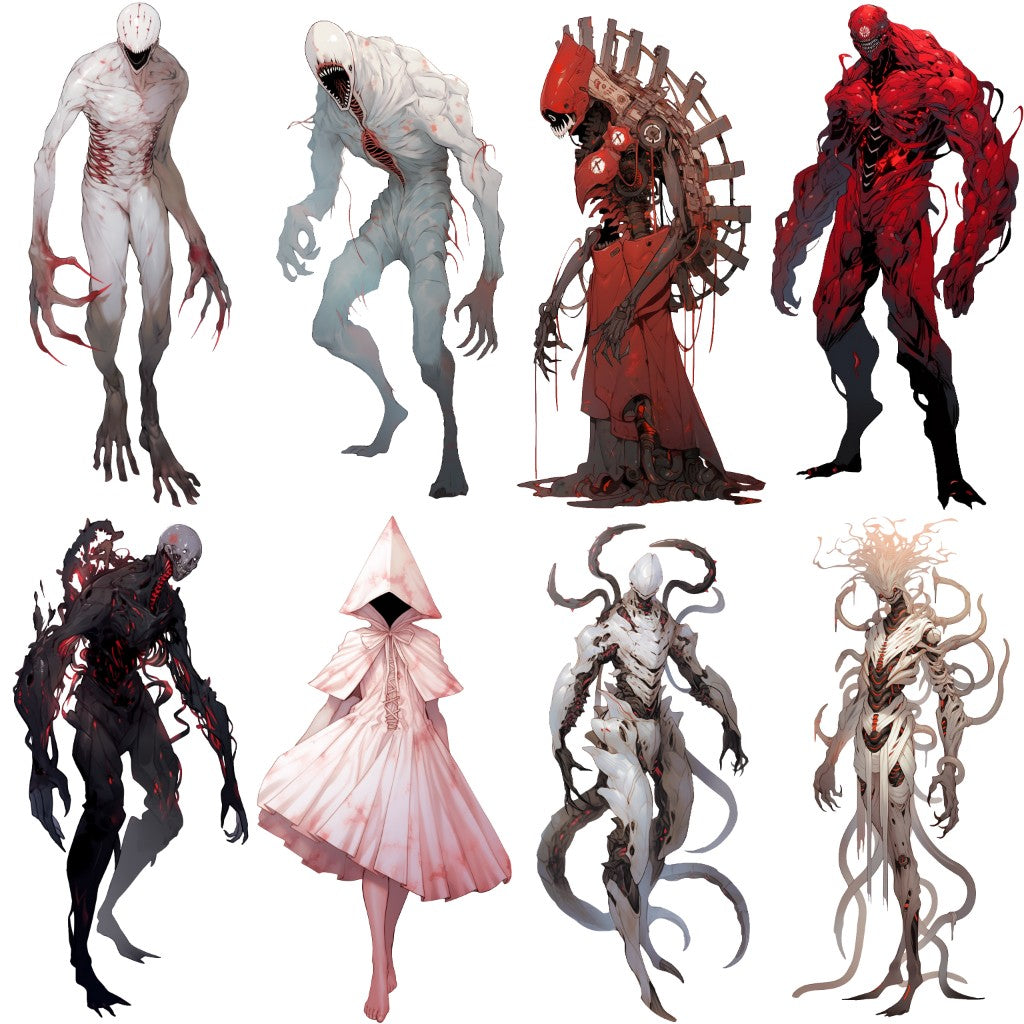 Monster 55 Illustrations (Transparent PNG)