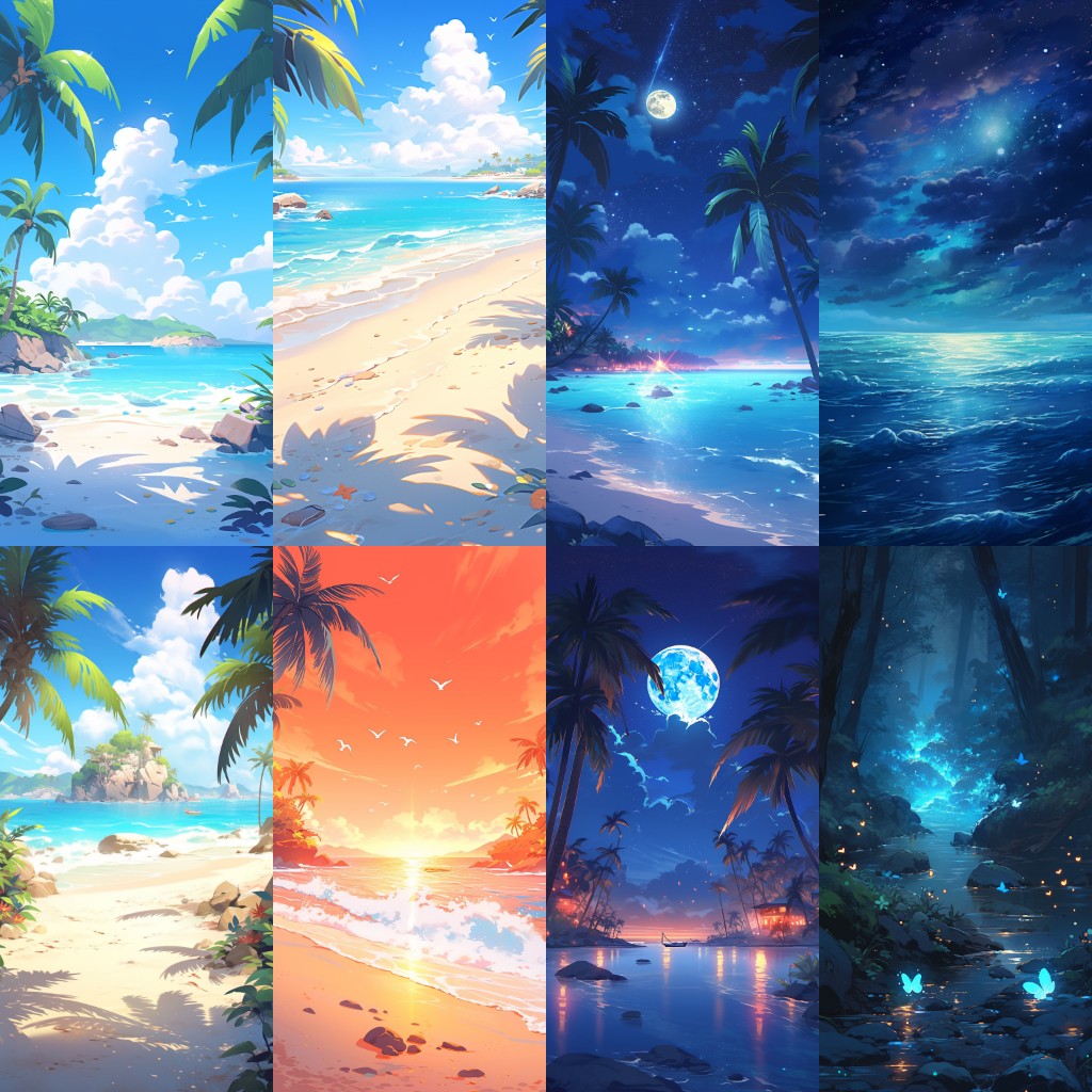 Nature 100 background illustrations (Portrait)