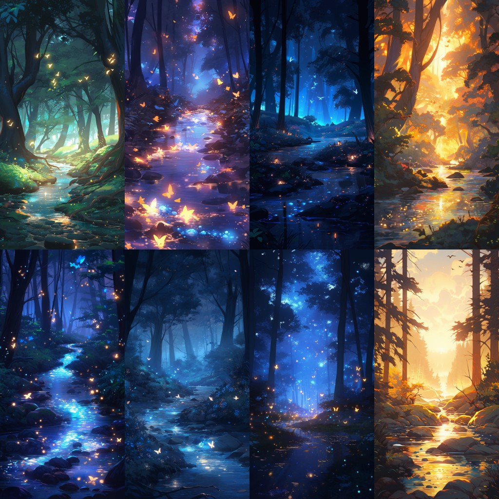 Nature 100 background illustrations (Portrait)