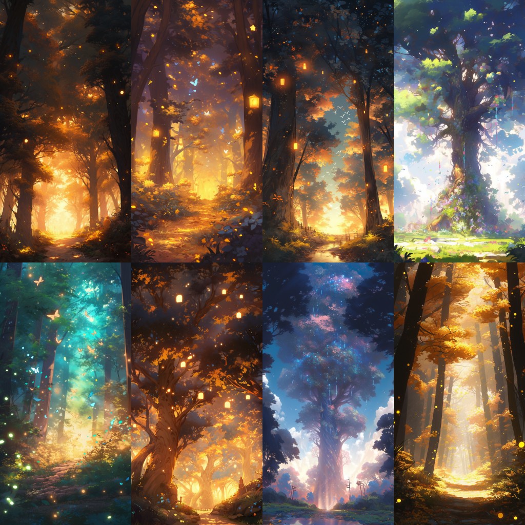 Nature 100 background illustrations (Portrait)