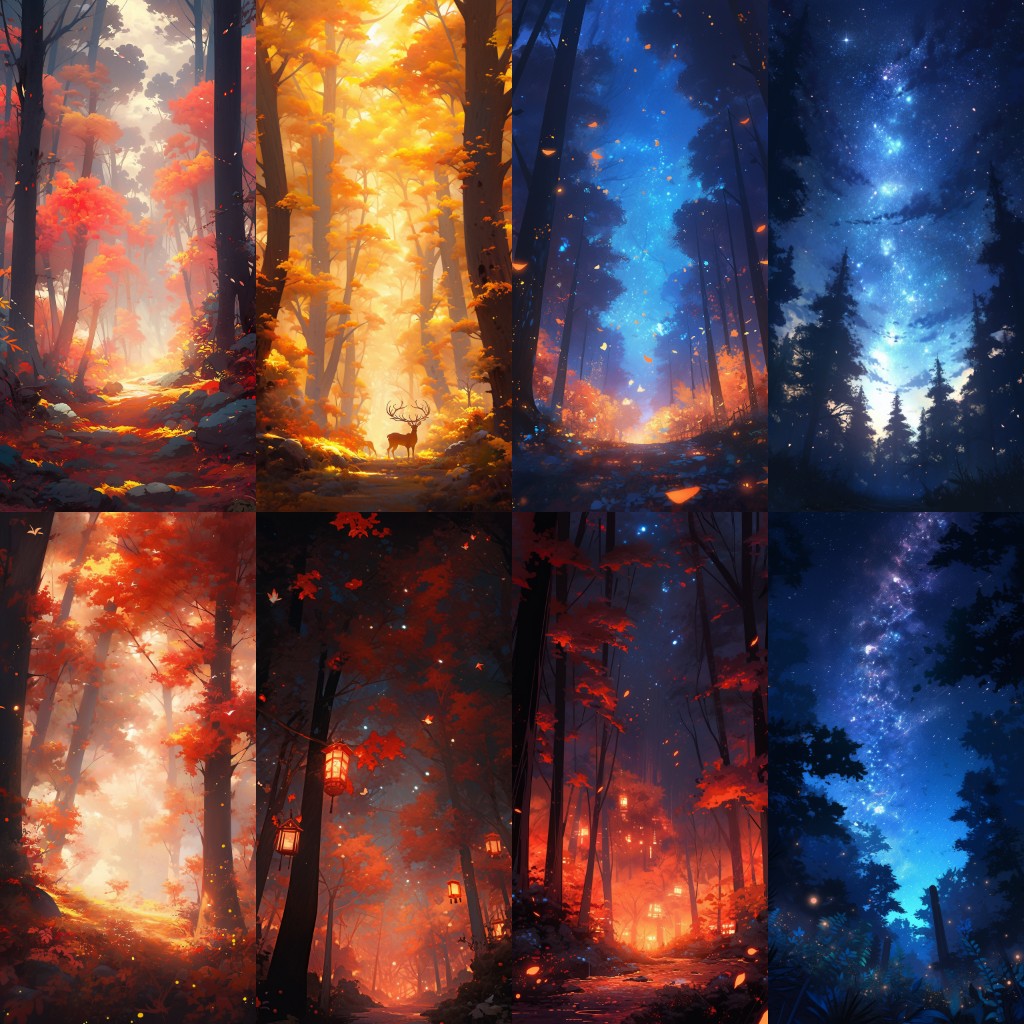 Nature 100 background illustrations (Portrait)