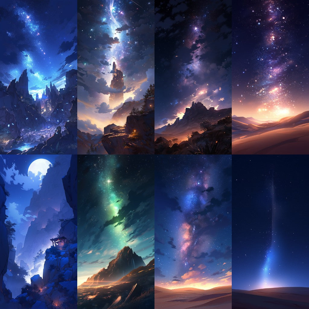 Nature 100 background illustrations (Portrait)