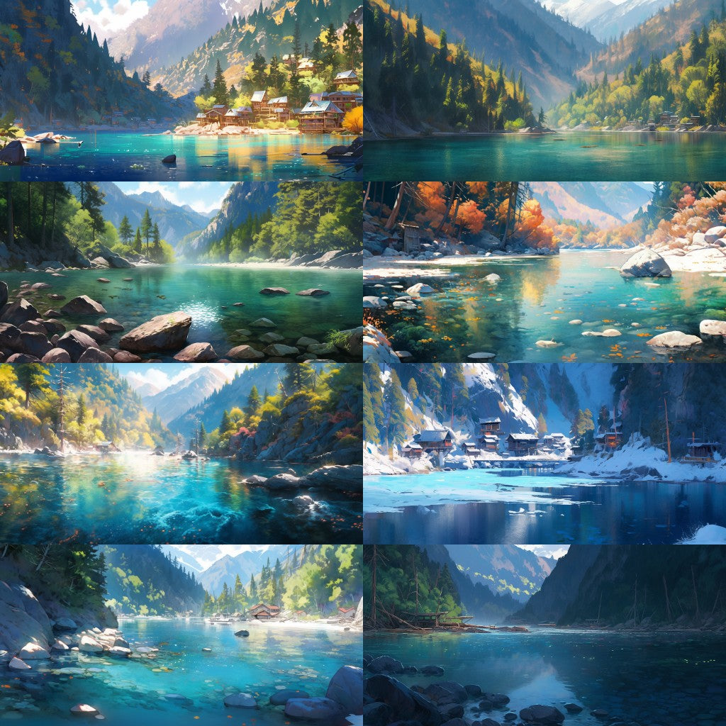 River Lake 200 background illustrations