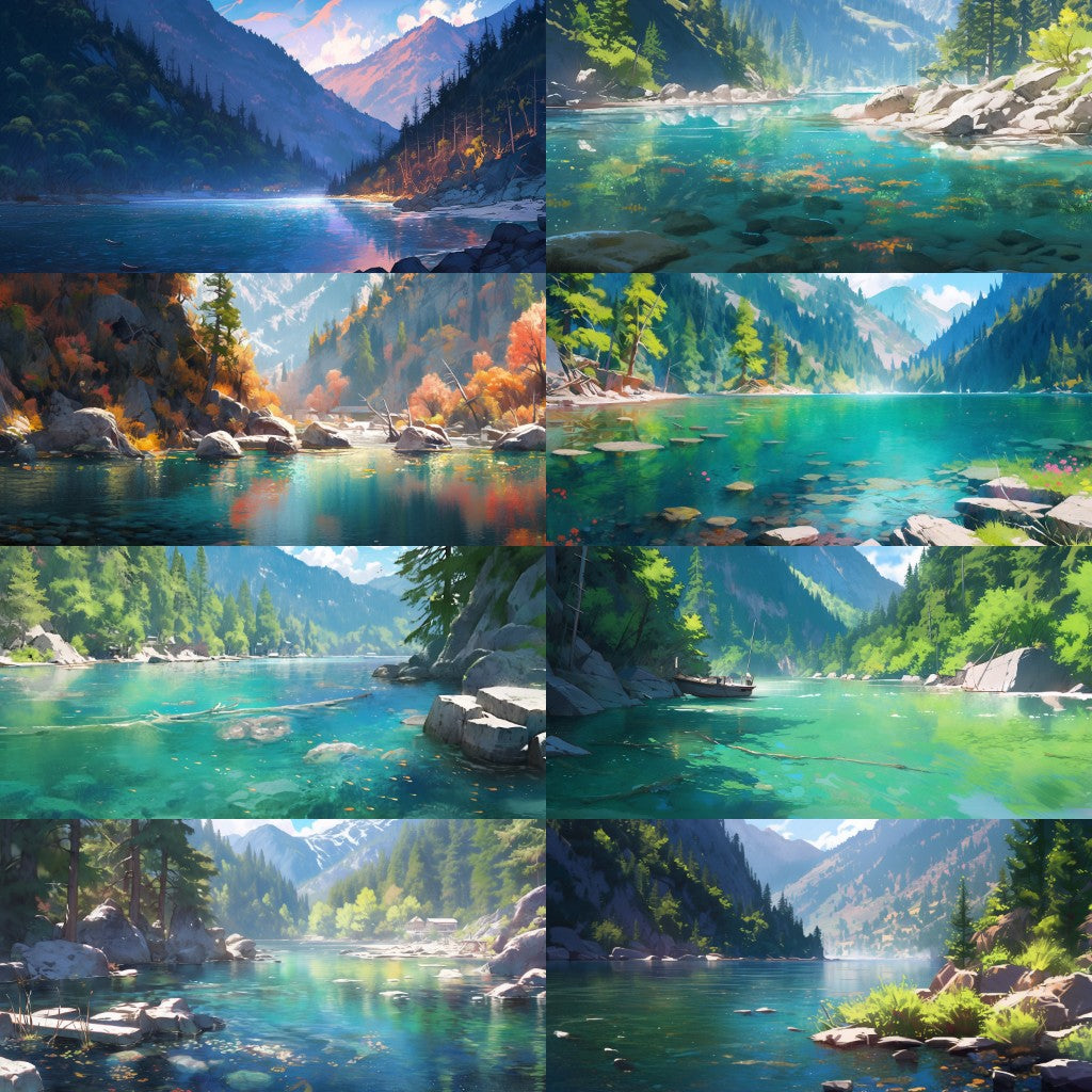 River Lake 200 background illustrations