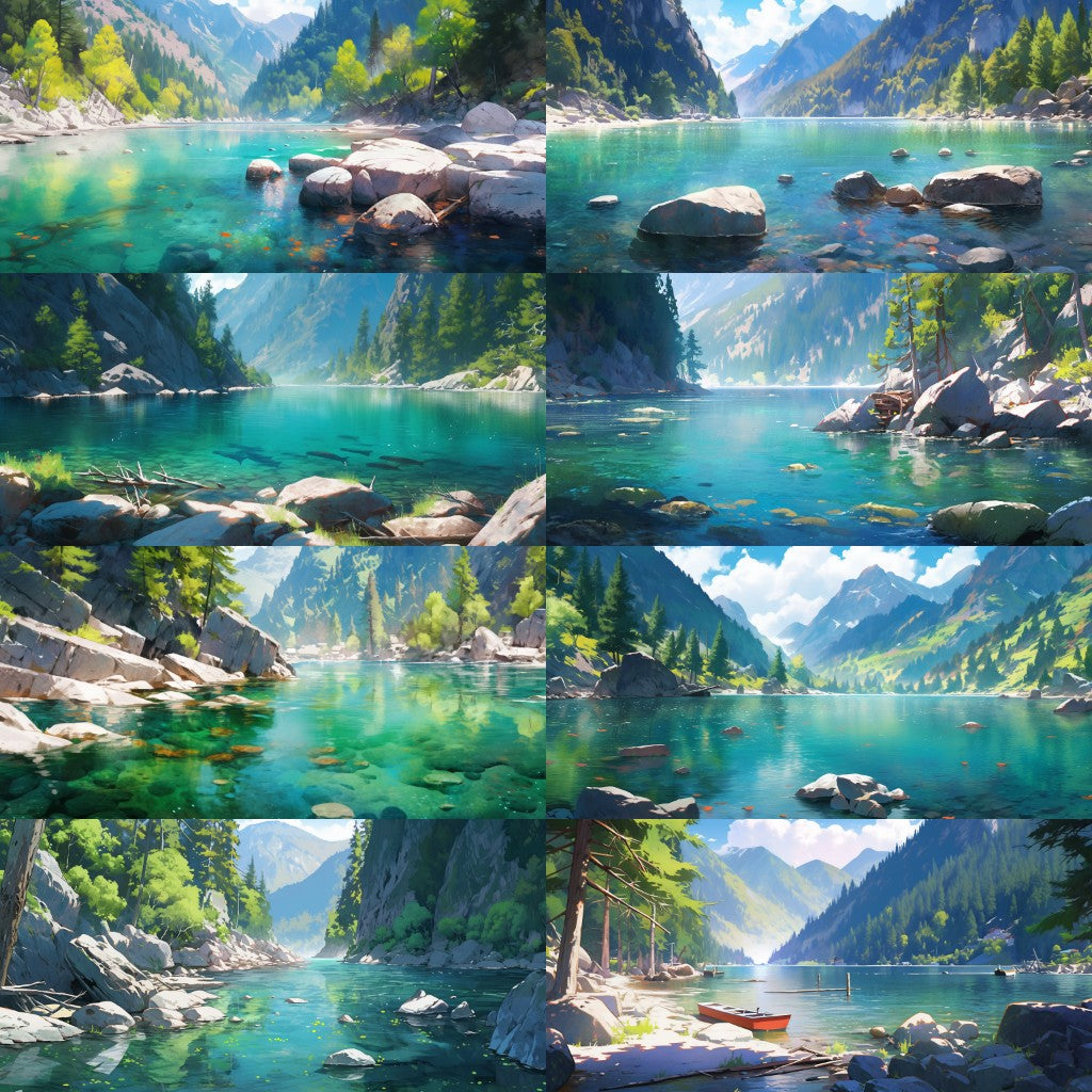 River Lake 200 background illustrations