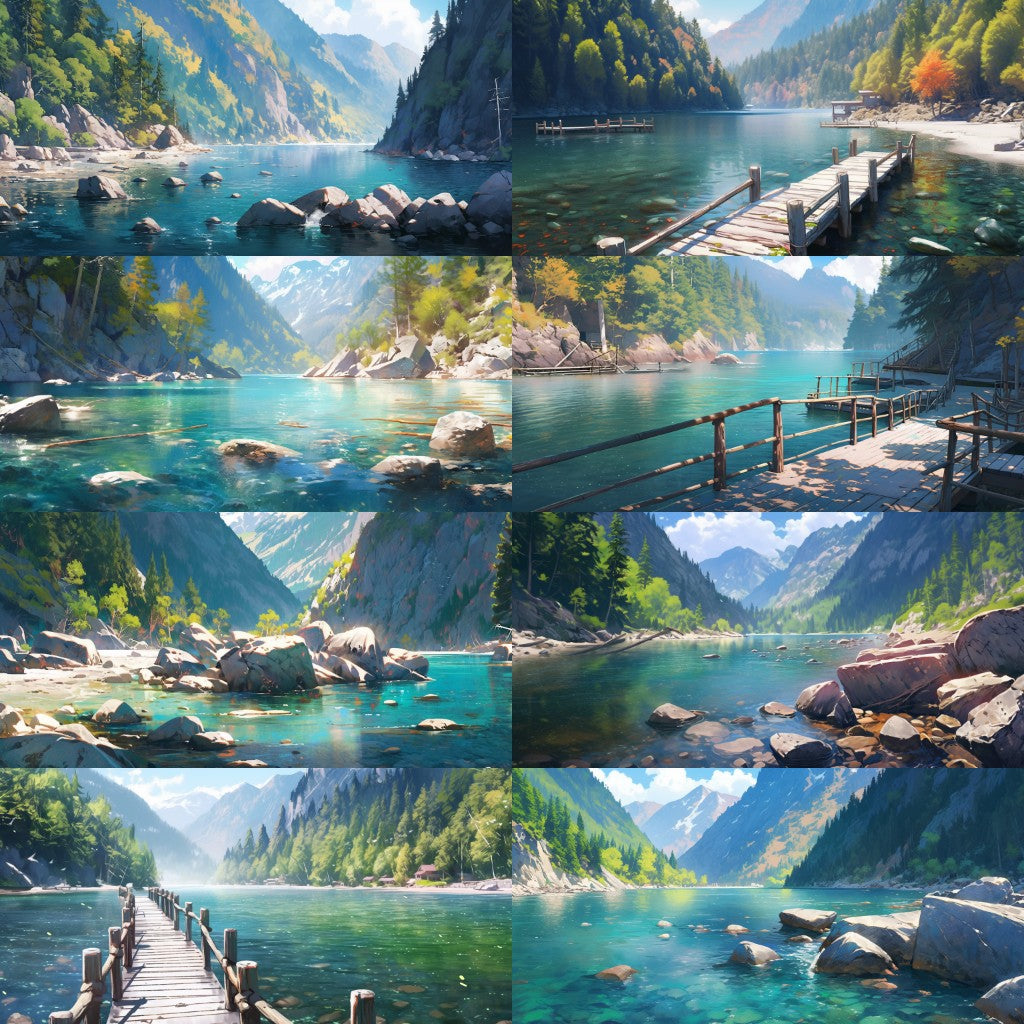 River Lake 200 background illustrations