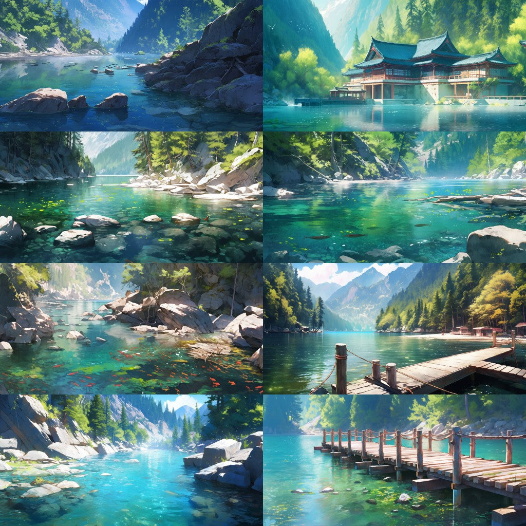 River Lake 200 background illustrations