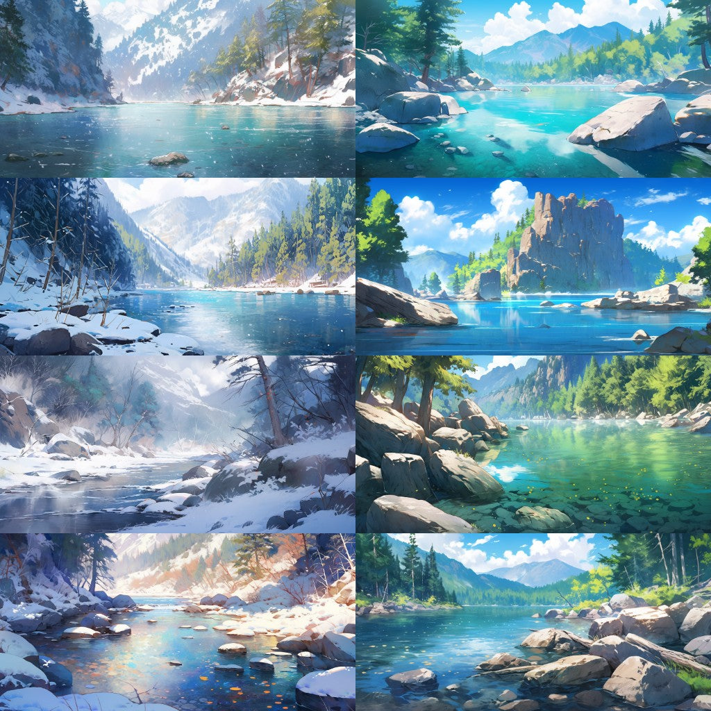 River Lake 200 background illustrations