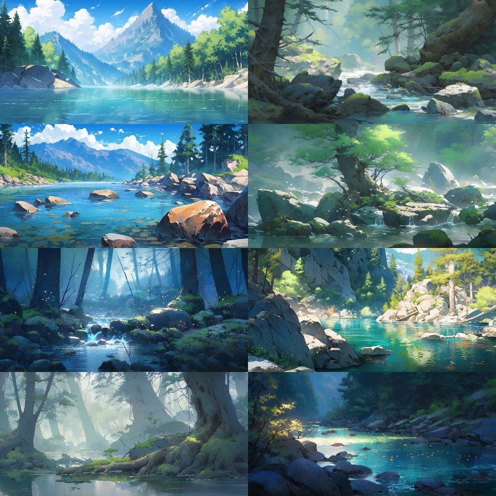River Lake 200 background illustrations